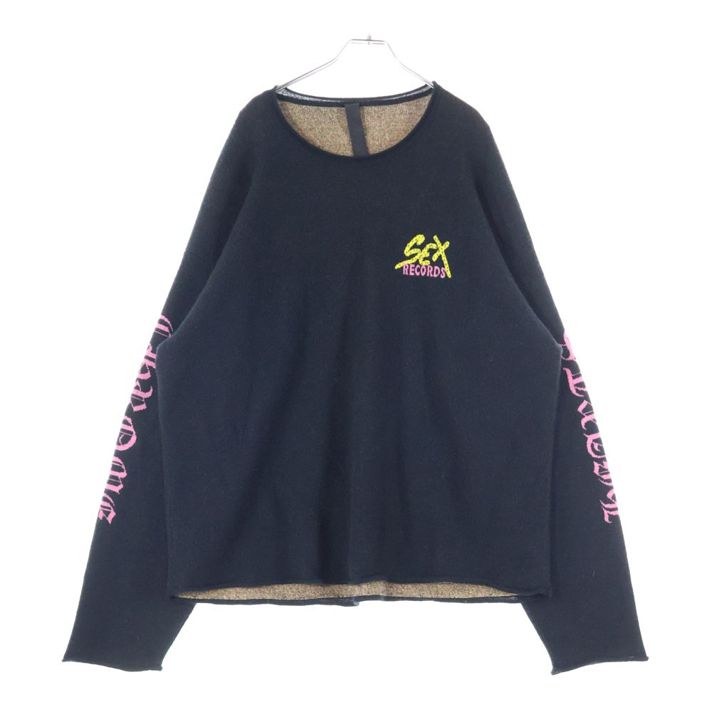 CHROME HEARTS(クロムハーツ) SEX RECORDS CASHMERE KNIT セックスレコード カシミアクルーネックニット ブラック