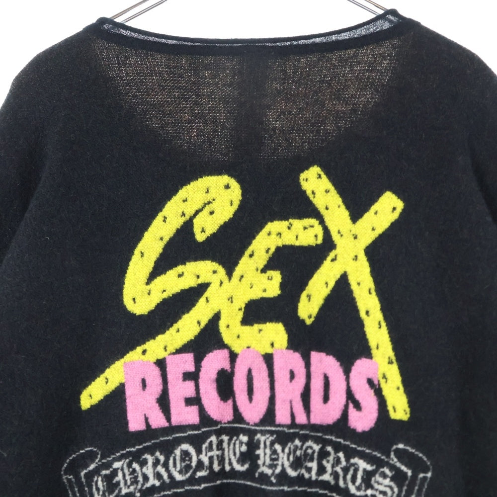 CHROME HEARTS(クロムハーツ) SEX RECORDS CASHMERE KNIT セックスレコード カシミアクルーネックニット ブラック