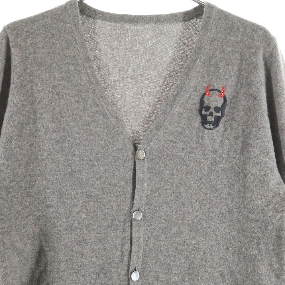 lucien pellat-finet(ルシアンペラフィネ) ドクロ刺繍 ラインストーン