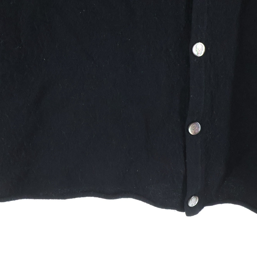 新品 ルシアンペラフィネ カシミヤ100％ カーディガン ラインストーン lucien pellat-finet(ルシアンペラフィネ) ドクロ刺繍 ラインストーン