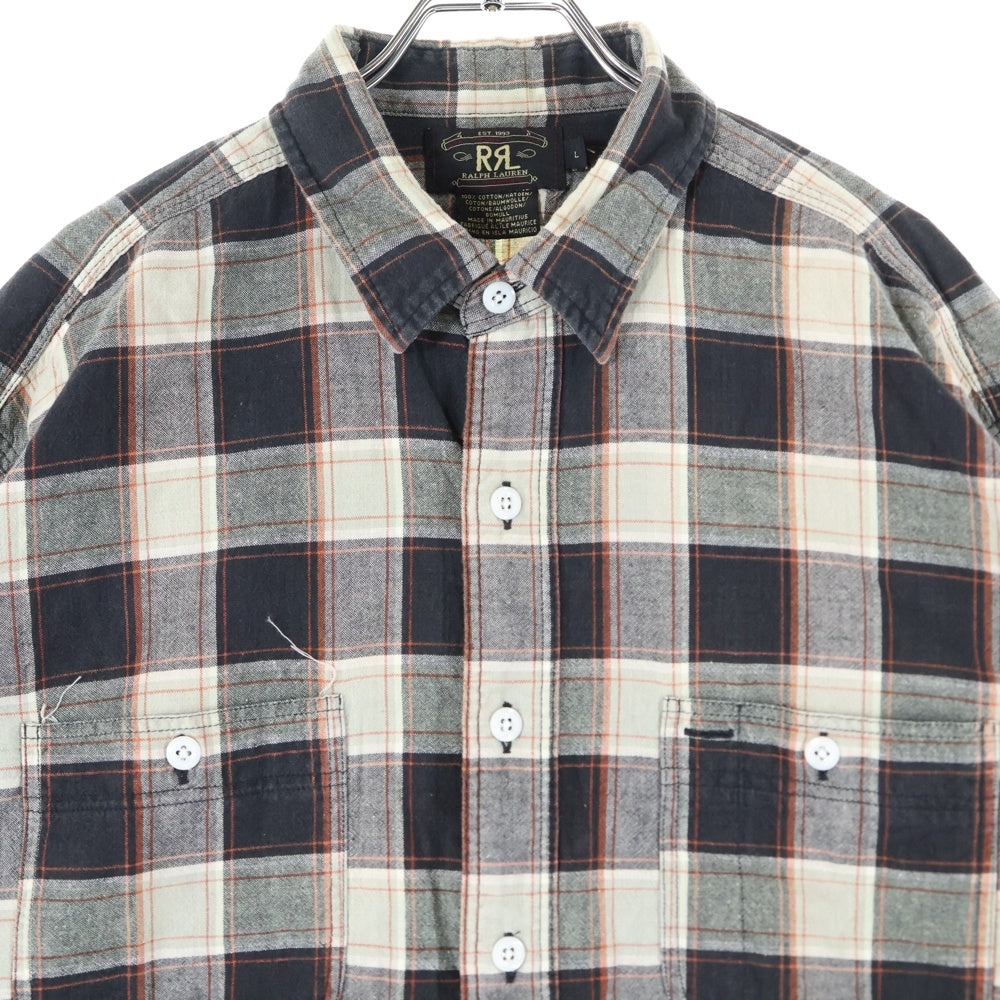 RRL(ダブルアールエル) 90s VINTAGE CHECK SHIRTS 三ツ星タグ チェック柄 長袖ネルシャツ マルチカラー