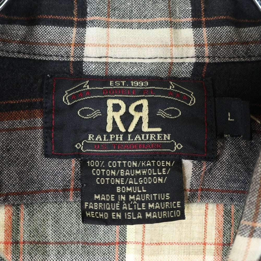 RRL(ダブルアールエル) 90s VINTAGE CHECK SHIRTS 三ツ星タグ チェック柄 長袖ネルシャツ マルチカラー
