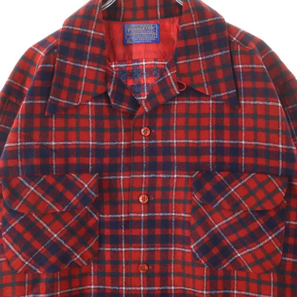 PENDLETON(ペンドルトン) 60S VINTAGE CHECK L/S SHIRT チェック 長袖 シャツ ヴィンテージ レッド/ネイビー/ホワイト