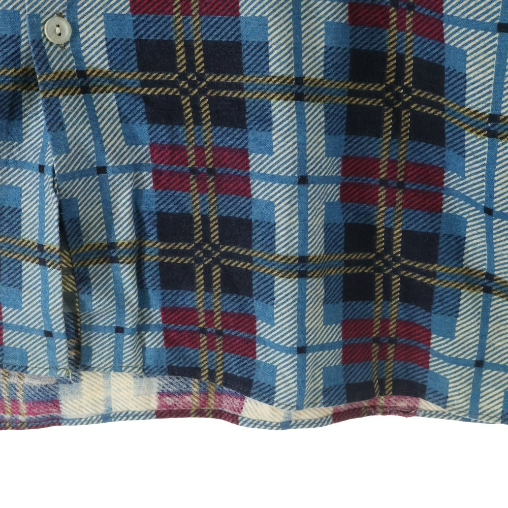VINTAGE(ヴィンテージ) 70S COTTON CHECK L/S SHIRT コットン チェック 長袖 シャツ ブルー/イエロー/レッド
