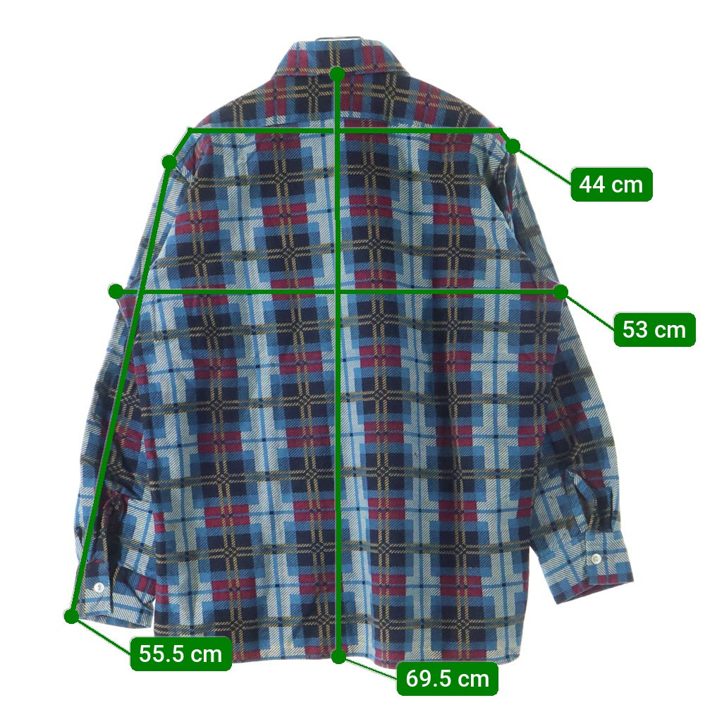 VINTAGE(ヴィンテージ) 70S COTTON CHECK L/S SHIRT コットン チェック 長袖 シャツ ブルー/イエロー/レッド