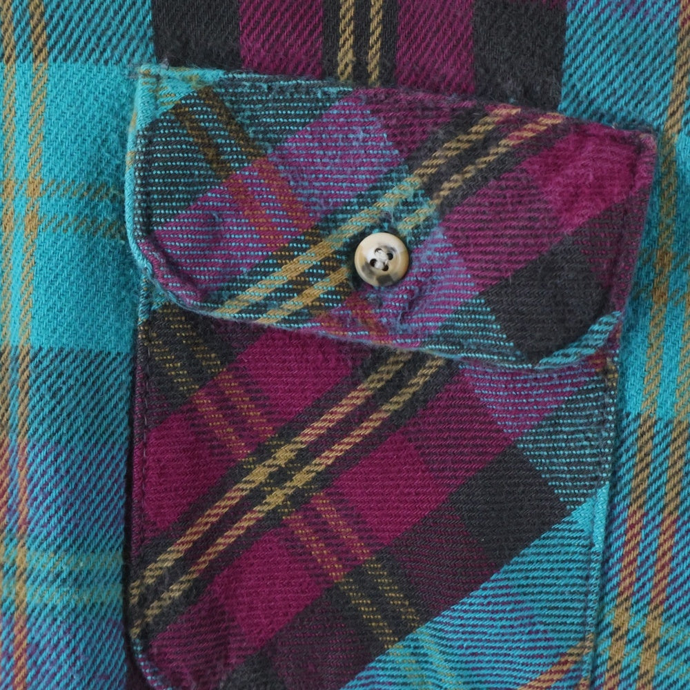 FIVE BROTHERS(ファイブブラザー) 70-80S VINTAGE CHECK L/S SHIRT ヴィンテージ チェック 長袖 シャツ ブルー/ボルドー/イエロー
