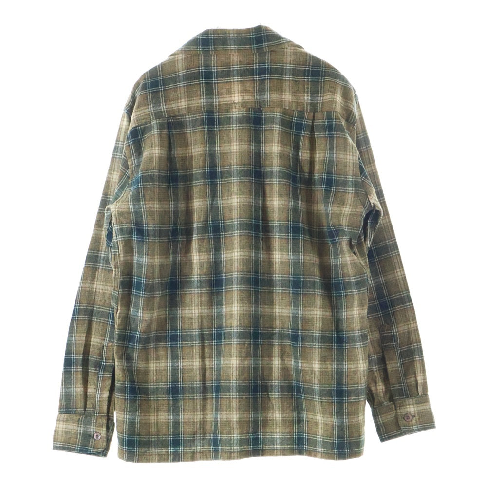 VINTAGE(ヴィンテージ) 60-70S PONDEROSA BY BAROON SHADOW CHECK L/S SHIRT ポンデローサ シャドーチェック 長袖 シャツ ブラウン/グリーン