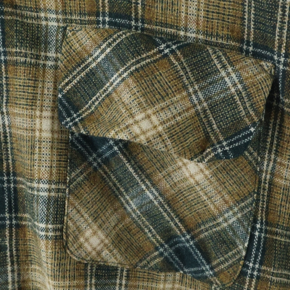 VINTAGE(ヴィンテージ) 60-70S PONDEROSA BY BAROON SHADOW CHECK L/S SHIRT ポンデローサ シャドーチェック 長袖 シャツ ブラウン/グリーン