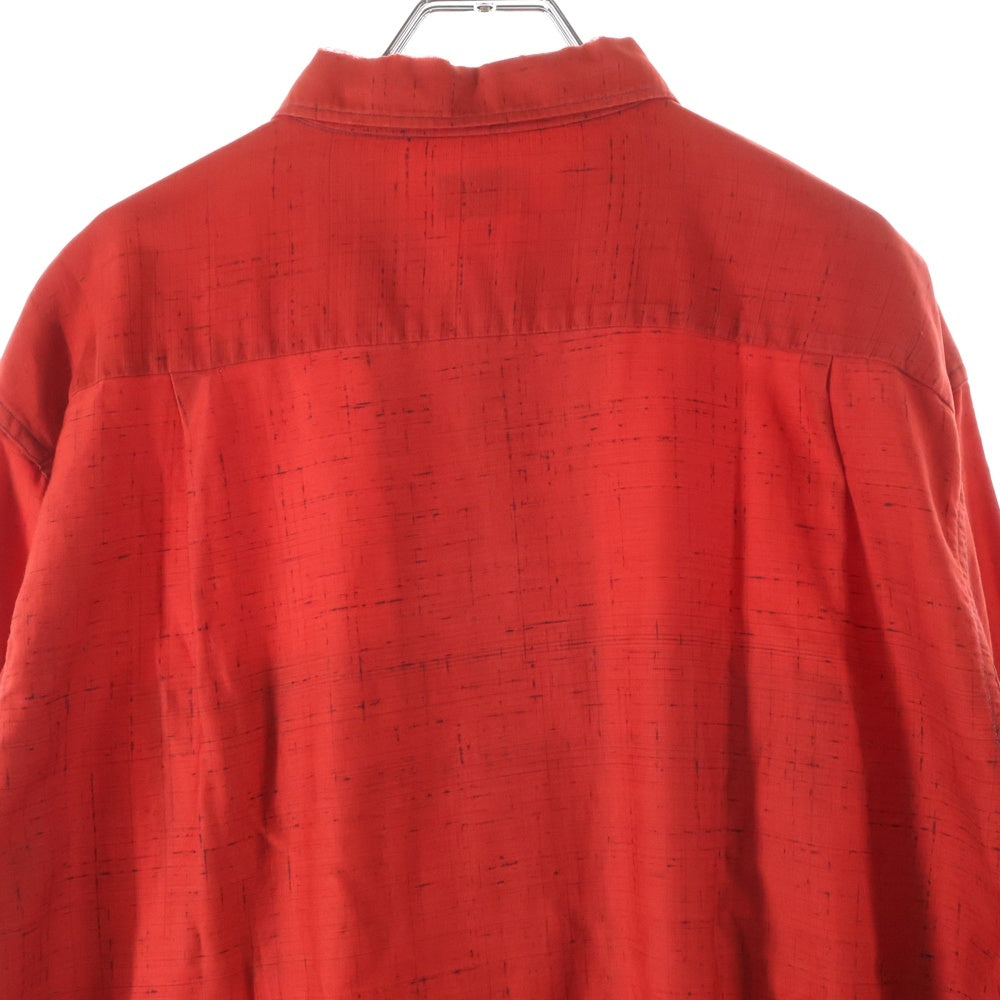 VINTAGE(ヴィンテージ) 50-60S NOFADE WASHABLE RAYON KASURI L/S SHIRT レーヨン 黒カスリ かすり柄 チェック 長袖 シャツ レッド/ブラック