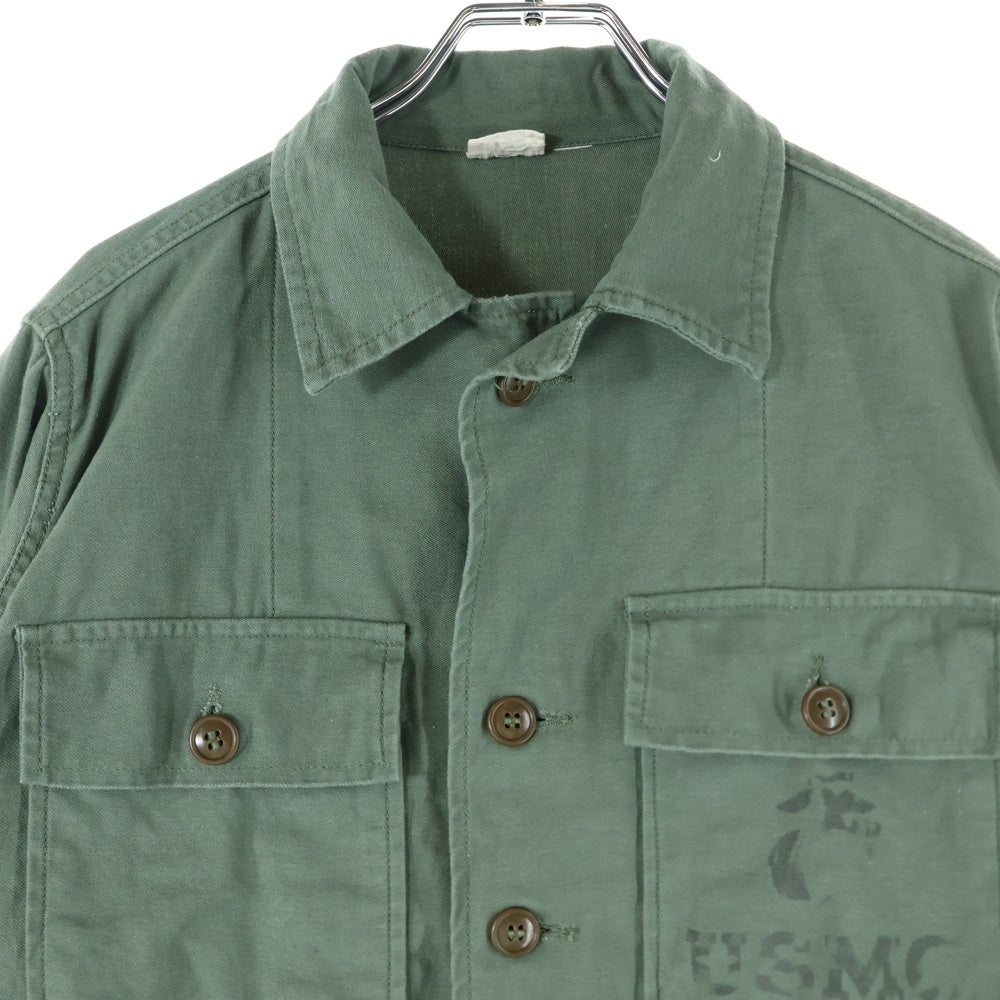 VINTAGE(ヴィンテージ) U.S.M.C. UTILITY SHIRT マリンコ ユーティリティ シャツ カーキ