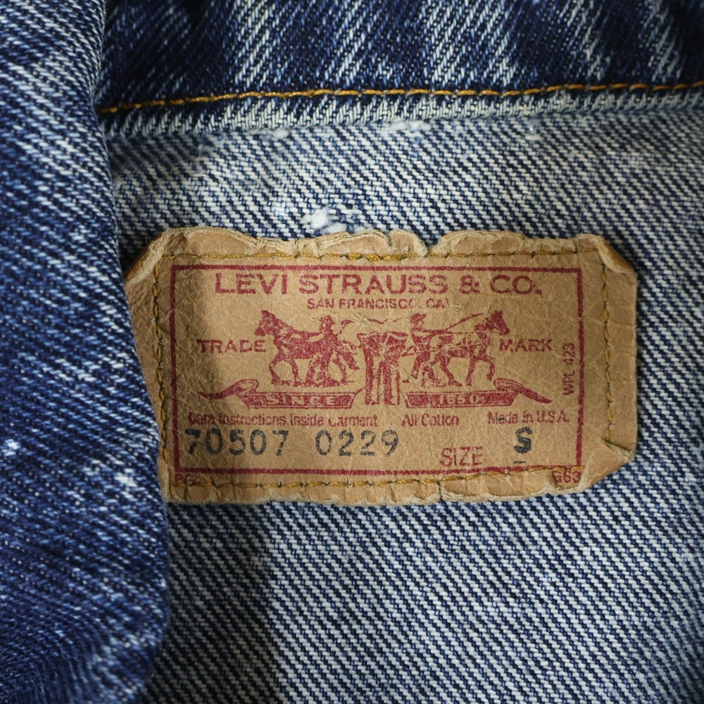 Levi's(リーバイス) 80s GALACTIC WASHED DENIM JACKET ボタン裏527 ギャランティックウォッシュデニムジャケット 70507-0229 ブルー