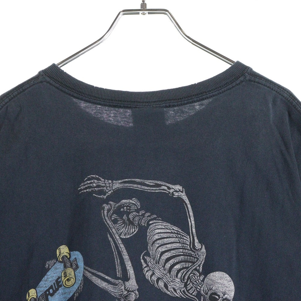POWELL PERALTA(パウエルペラルタ) 00s BONES 両面プリント クルーネック半袖Tシャツ ブラック