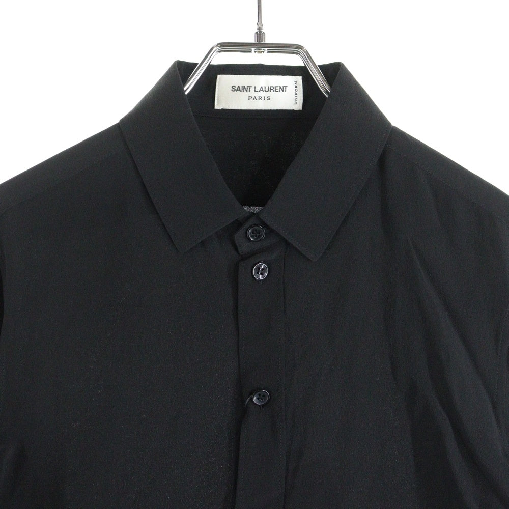 SAINT LAURENT PARIS(サンローランパリ) uniform shirt 636994 Y100W 長袖ドレスボタンシャツ ブラック