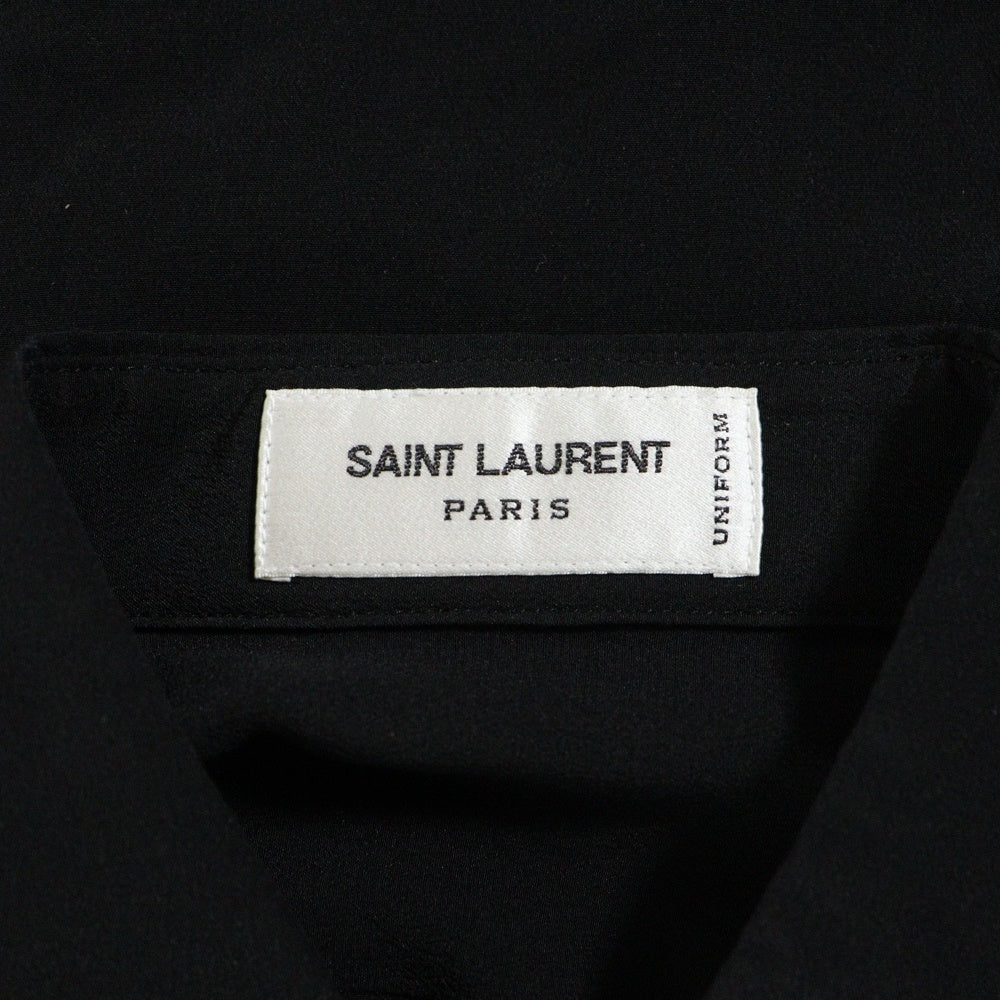 SAINT LAURENT PARIS(サンローランパリ) uniform shirt 636994 Y100W 長袖ドレスボタンシャツ ブラック