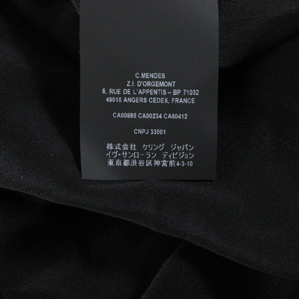 SAINT LAURENT PARIS(サンローランパリ) uniform shirt 636994 Y100W 長袖ドレスボタンシャツ ブラック