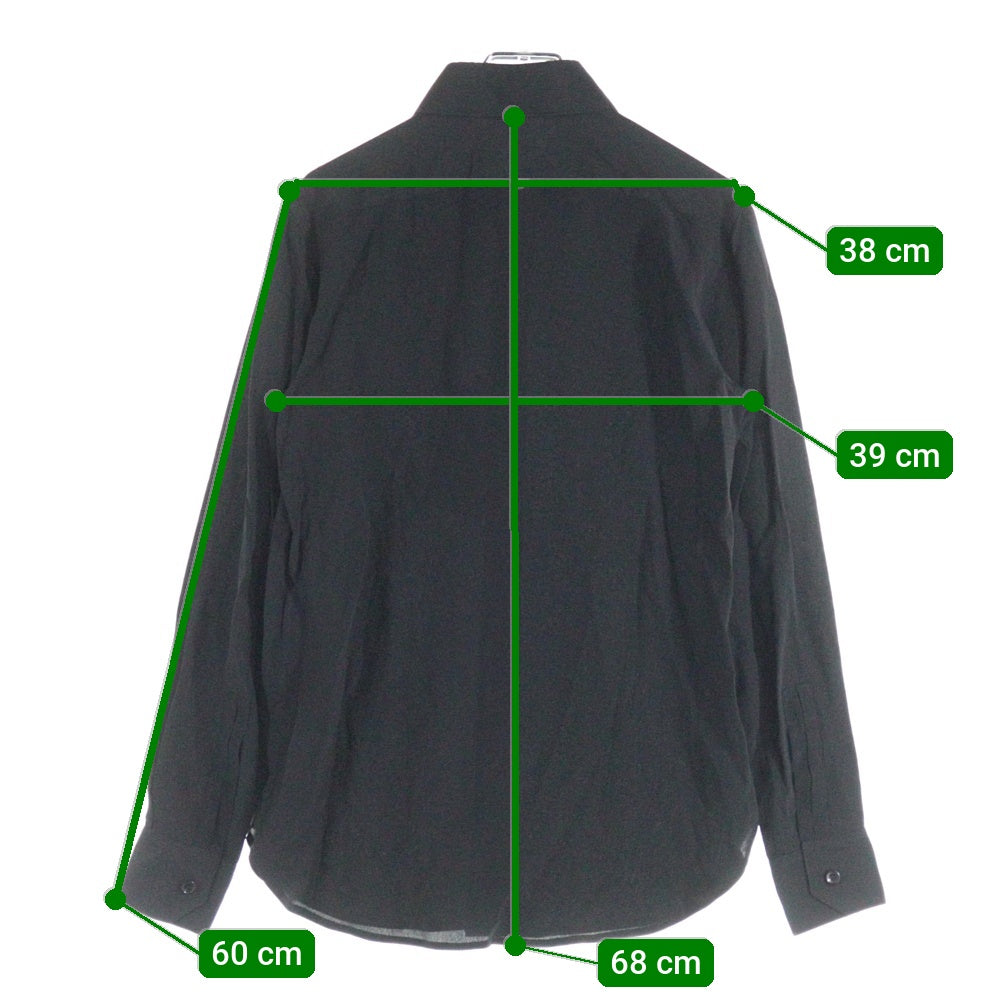 SAINT LAURENT PARIS(サンローランパリ) uniform shirt 636994 Y100W 長袖ドレスボタンシャツ ブラック
