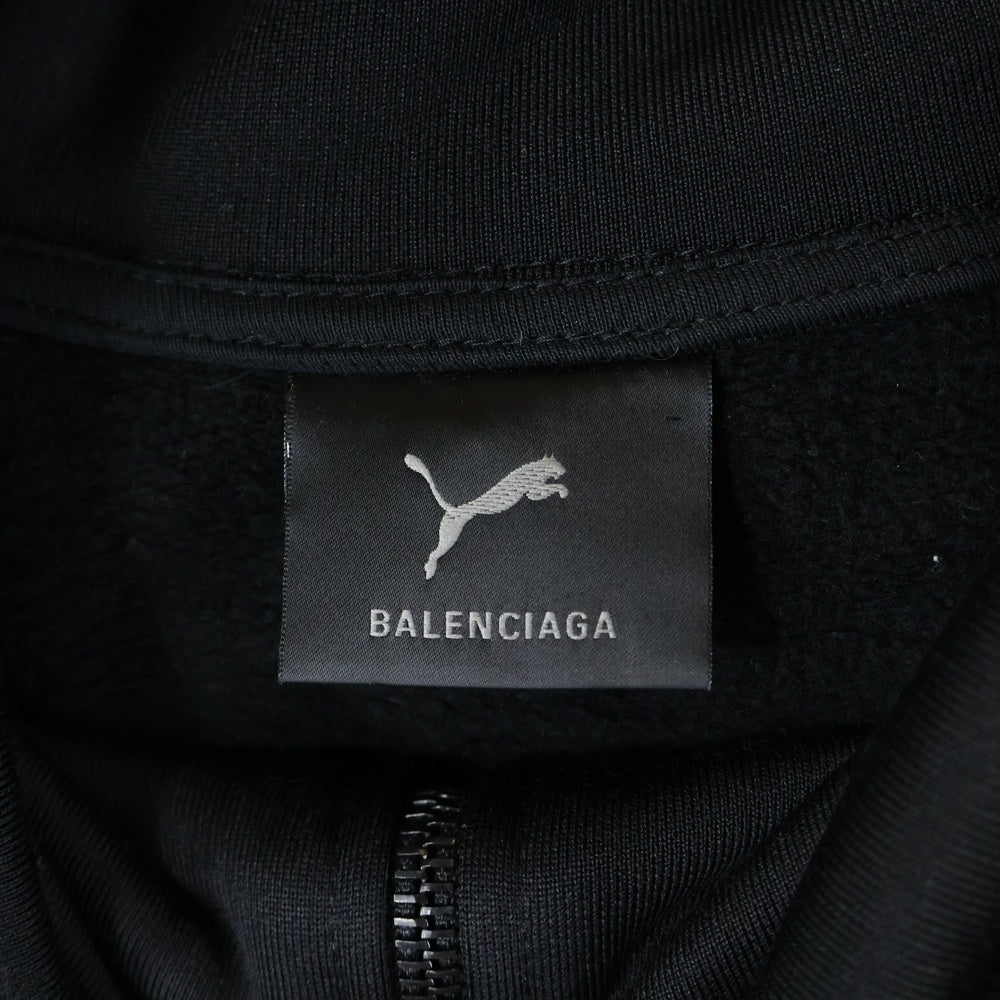 BALENCIAGA(バレンシアガ) 25AW ×PUMA HOODED TRACKSUIT 846912 TIVB4 ×プーマ フーデッド ジップアップトラックジャケット ブラック/グレー