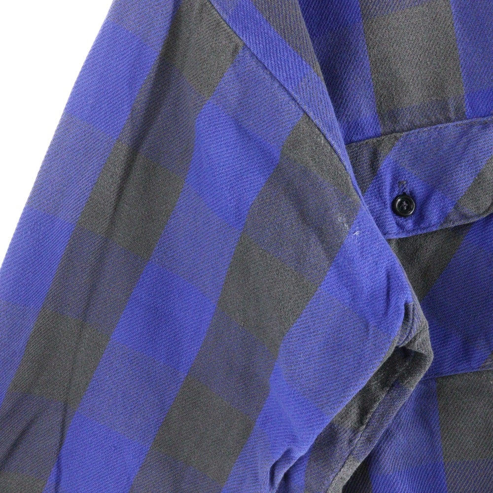 FIVE BROTHERS(ファイブブラザー) 70-80S VINTAGE FLANNEL CHECK L/S SHIRT コットン チェック 長袖 三角タグ シャツ ブルー/ブラック