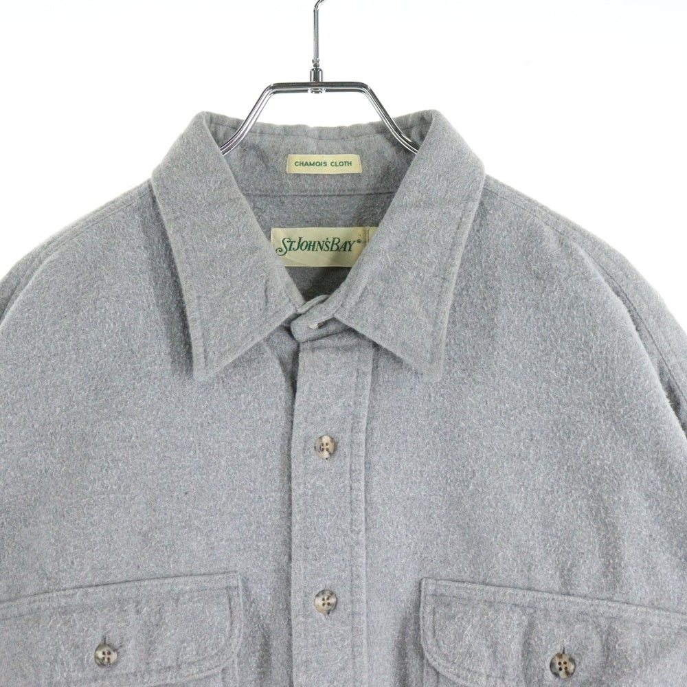 VINTAGE(ヴィンテージ) 90S STJOHN'SBAY CHAMOIS CLOTH セントジョンズベイ シャモアクロス 長袖 コットン シャツ グレー