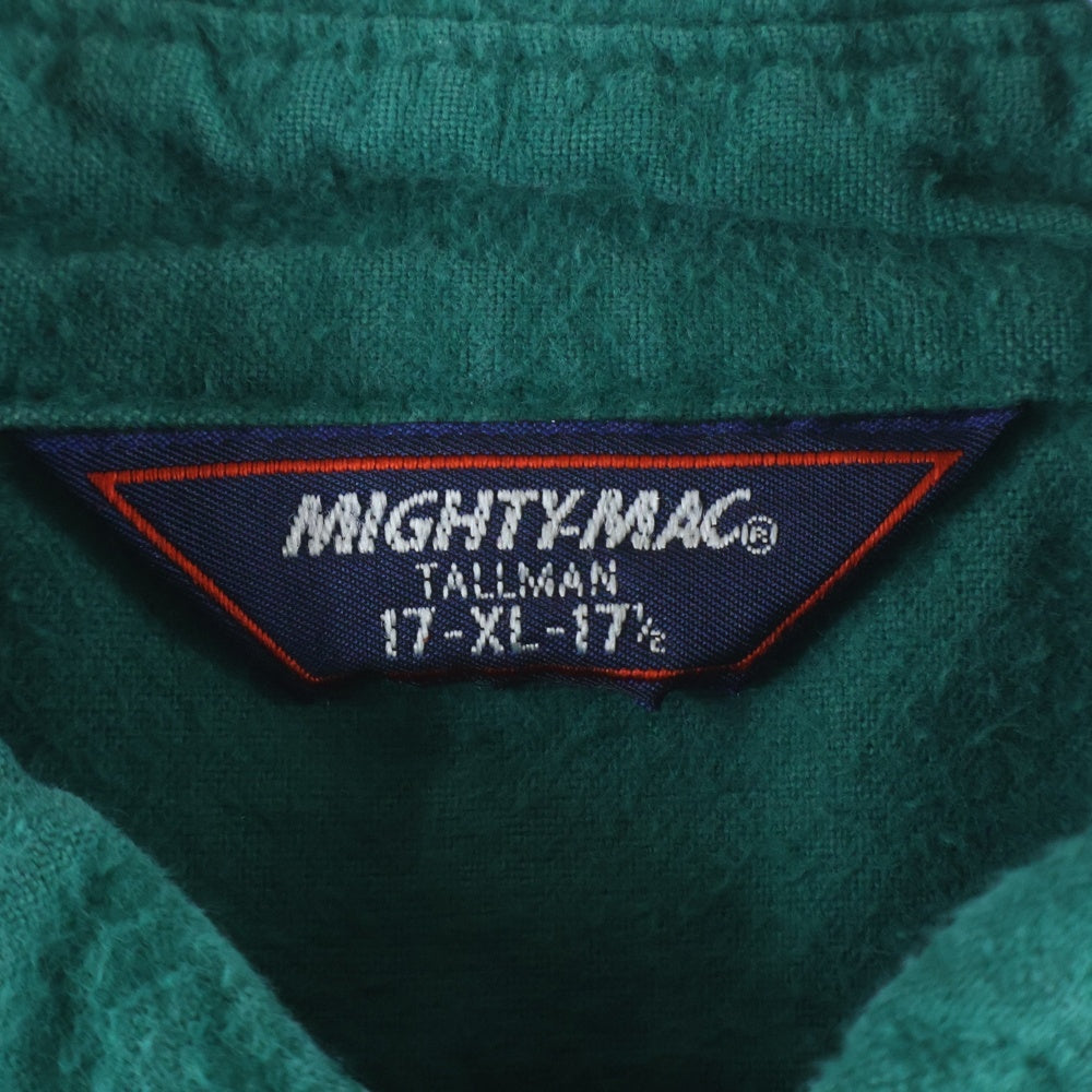 VINTAGE(ヴィンテージ) 80S MIGHTY-MAC マイティ マック 長袖 シャツ グリーン