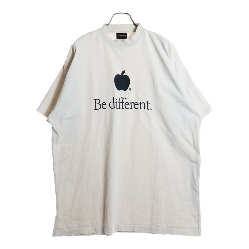 BALENCIAGA(バレンシアガ) 22AW Be different T-Shirt ロゴ刺繍 半袖Tシャツ アイボリー 712398 TNVB3