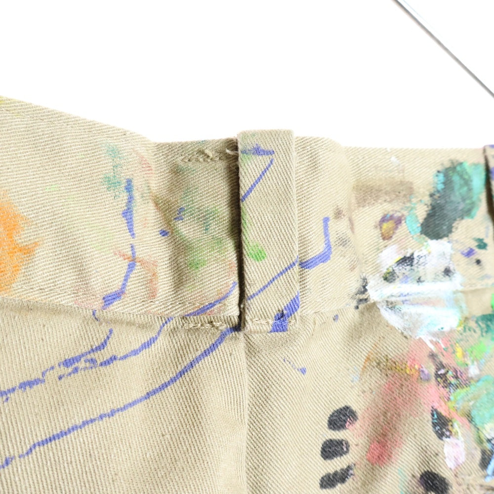 Dickies(ディッキーズ) 90s TALON ZIP WORK PANTS 874 タロンジップ ペンキ加工 ワークパンツ チノ ベージュ