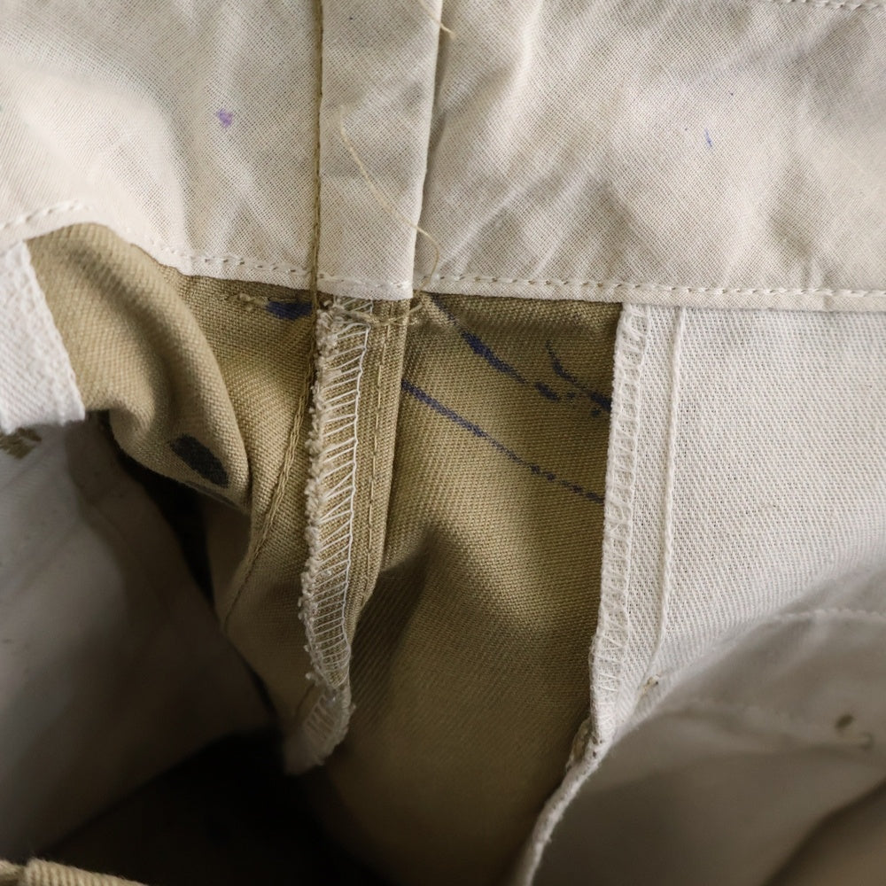 Dickies(ディッキーズ) 90s TALON ZIP WORK PANTS 874 タロンジップ ペンキ加工 ワークパンツ チノ ベージュ