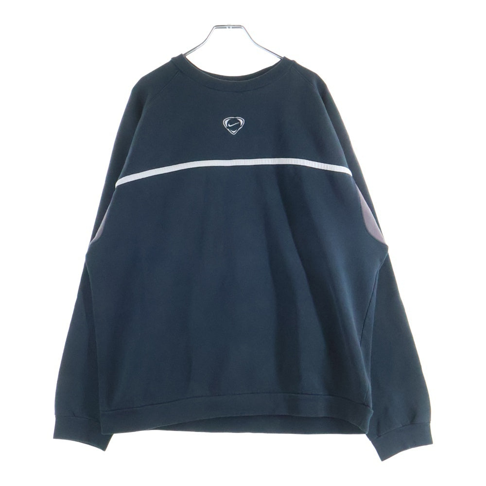 NIKE(ナイキ) 00S OLD CENTER LOGO TECH Y2K 黒タグ おにぎりロゴ テック スウェット トレーナー ブラック/グレー