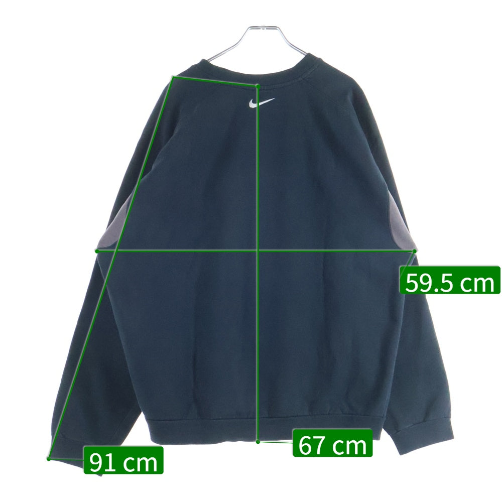 NIKE(ナイキ) 00S OLD CENTER LOGO TECH Y2K 黒タグ おにぎりロゴ テック スウェット トレーナー ブラック/グレー