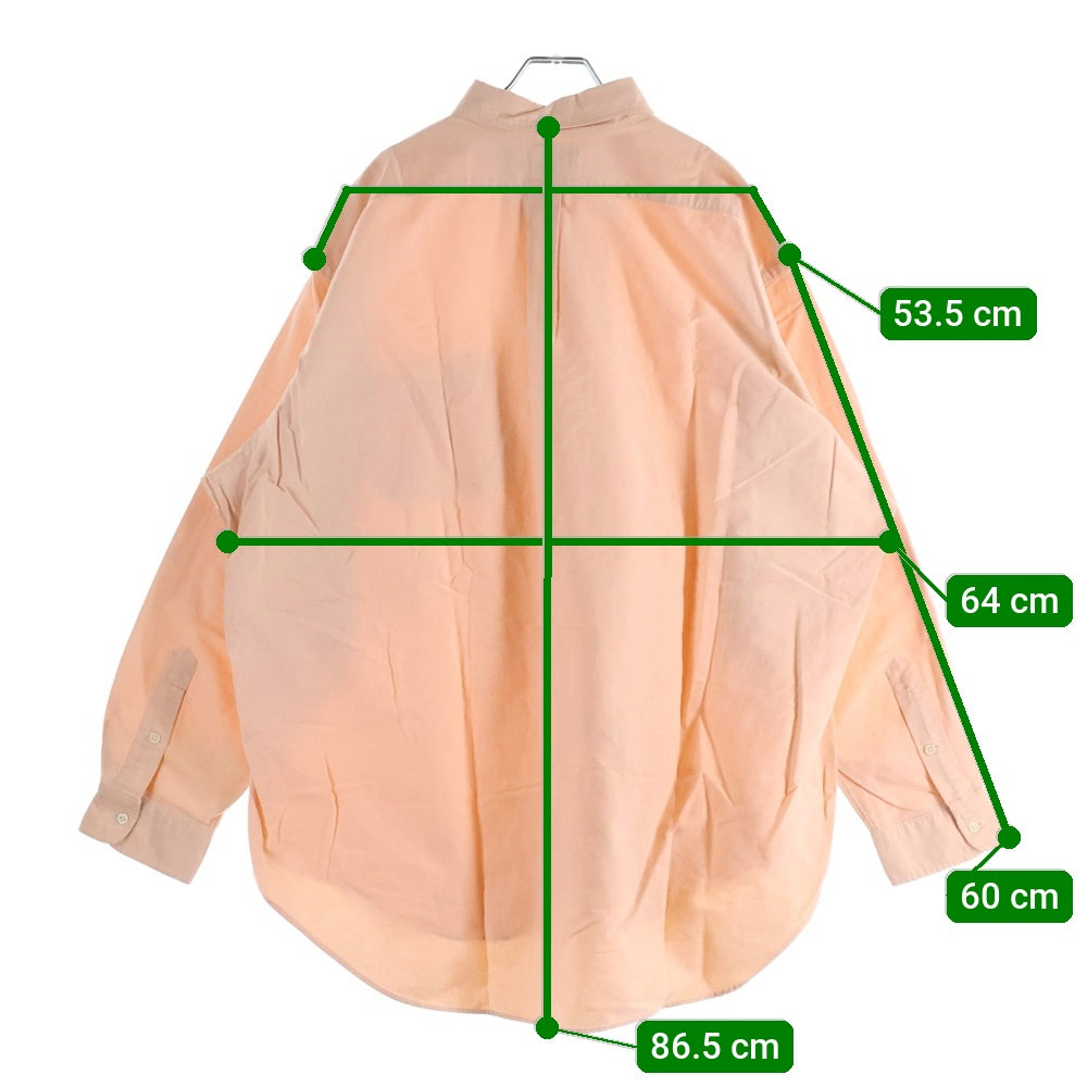 RALPH LAUREN(ラルフローレン) 90S BIG SHIRT BD L/S SHIRT ビッグシャツ ボタンダウン 長袖シャツ ピンク
