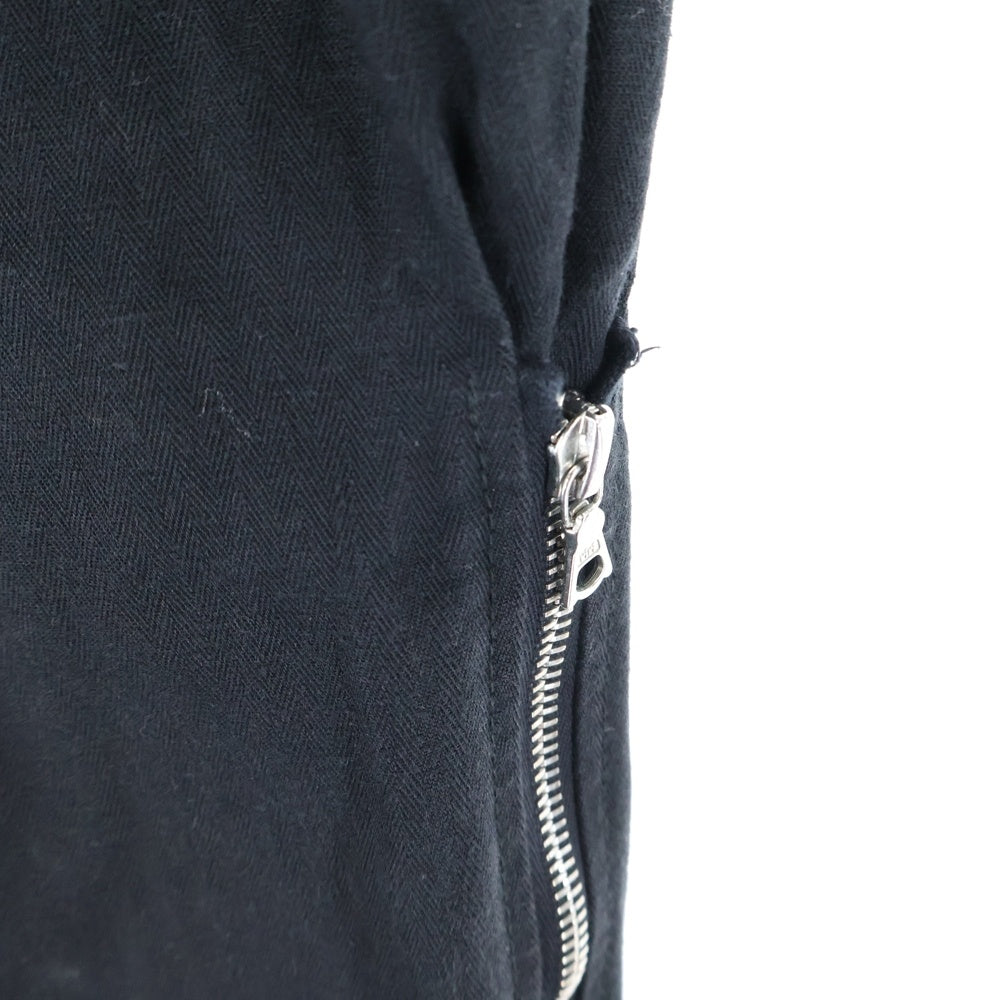 UNIFORM EXPERIMENT(ユニフォームエクスペリメント) ZIP UP TAPERED PANTS ジップアップ マルチジップ パンツ ブラック UE-145050