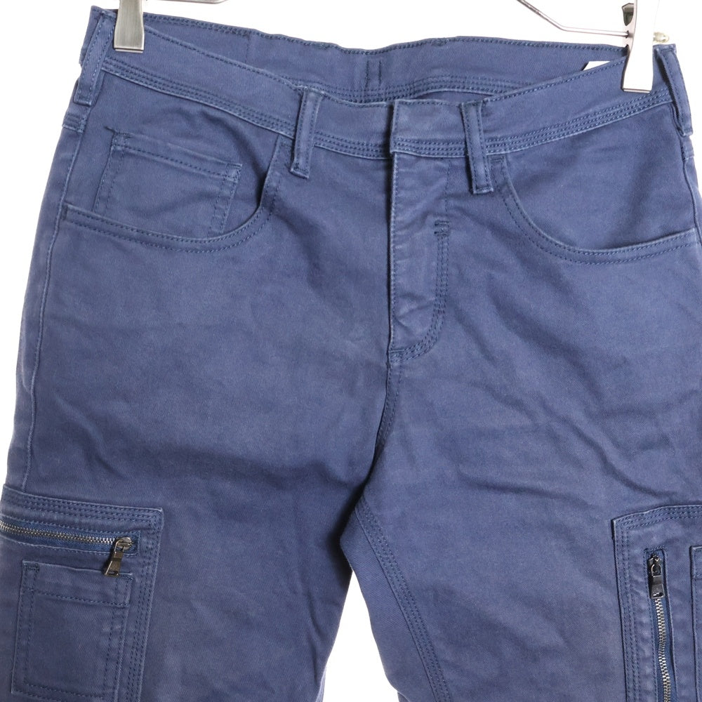 Neil Barrett(ニール バレット) TAPERED ZIP POCKET SKINNY ジップポケット スキニー コットン パンツ ネイビー BDE97T5104