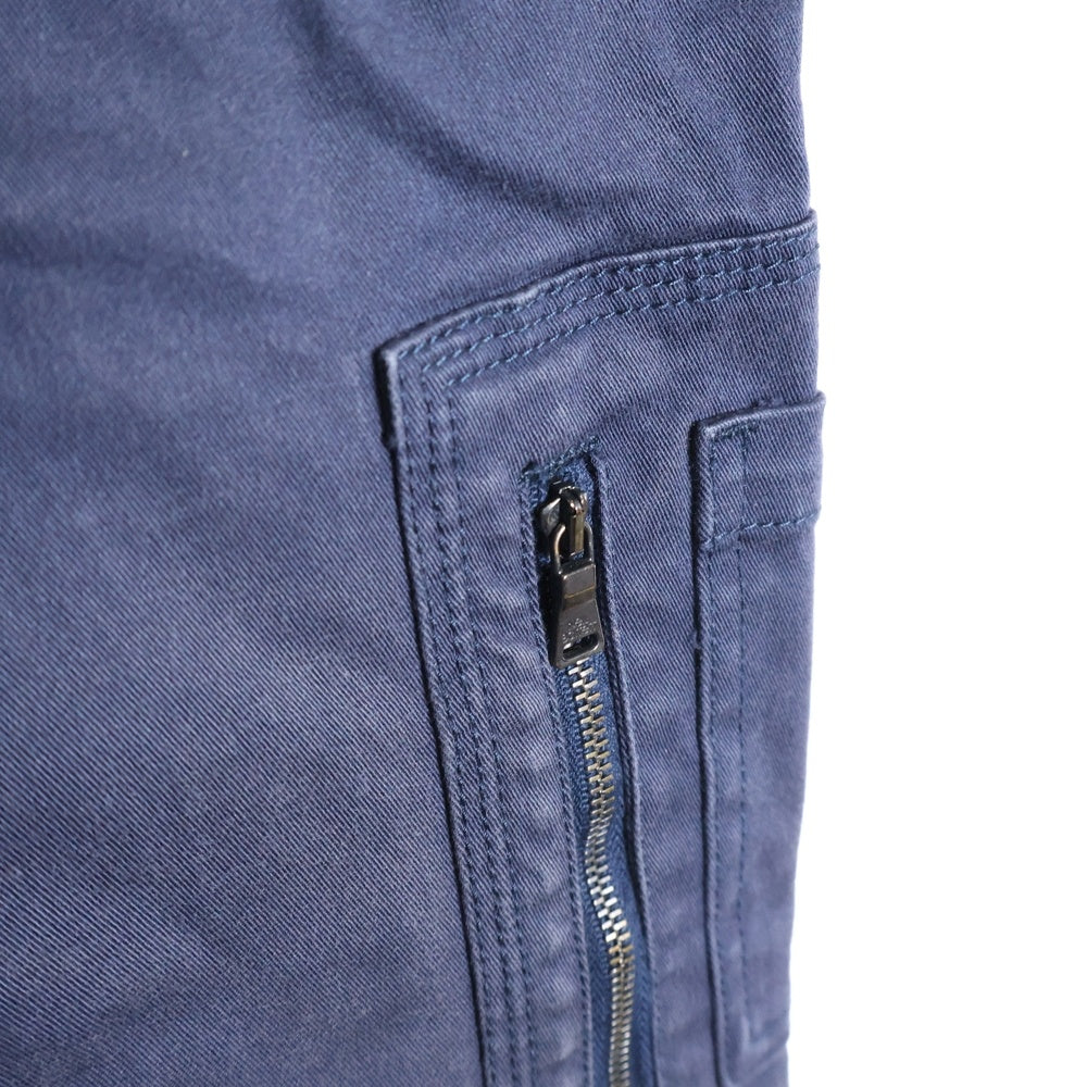 Neil Barrett(ニール バレット) TAPERED ZIP POCKET SKINNY ジップポケット スキニー コットン パンツ ネイビー BDE97T5104
