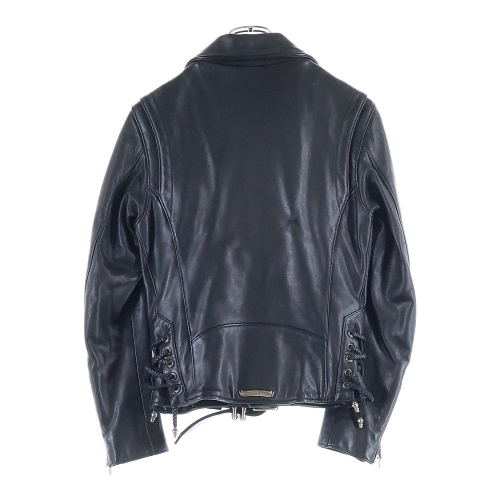 CHROME HEARTS(クロムハーツ) JJ DEAN JJディーン ダガージップライダースレザージャケット ブラック/シルバー JVP