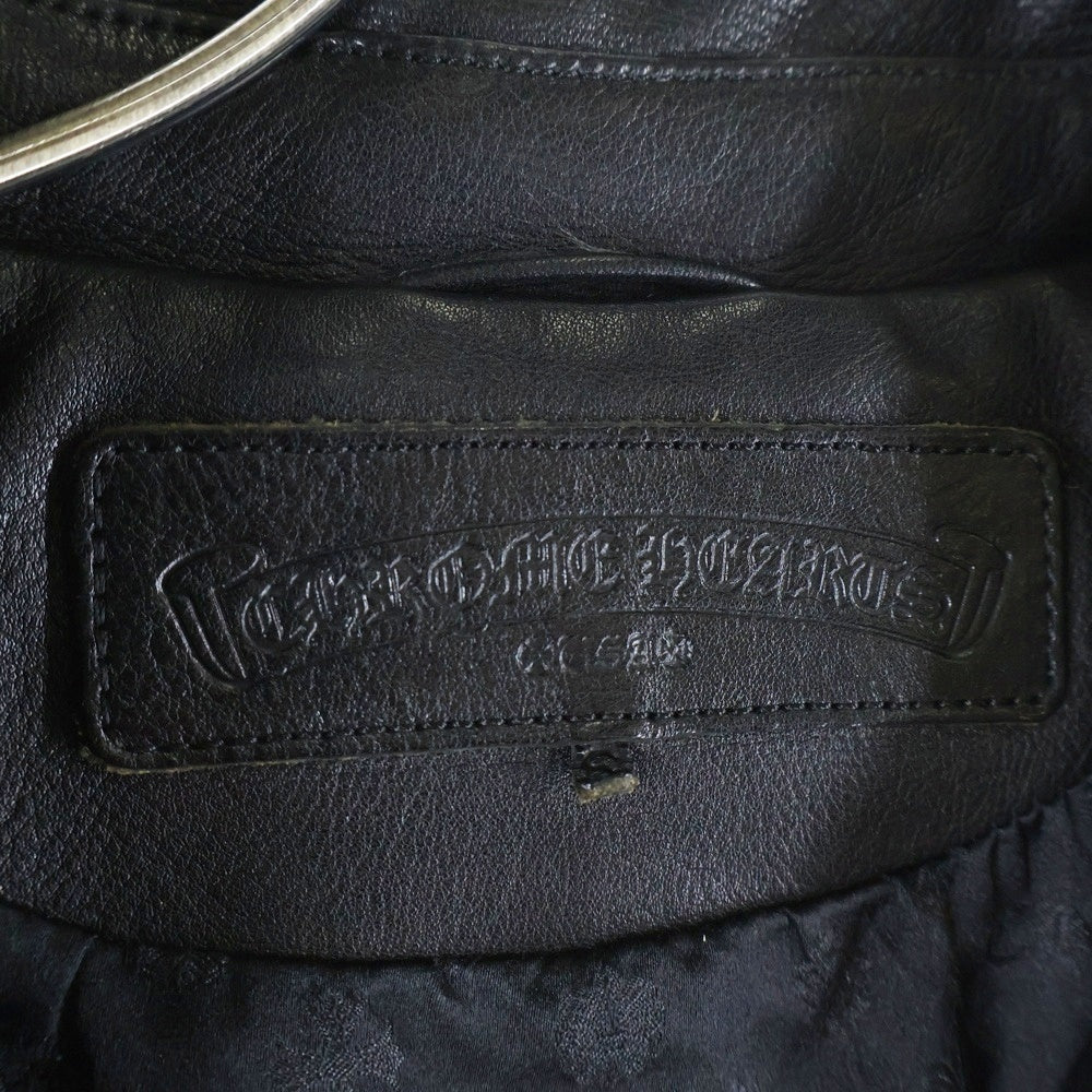 CHROME HEARTS(クロムハーツ) JJ DEAN JJディーン ダガージップライダースレザージャケット ブラック/シルバー JVP