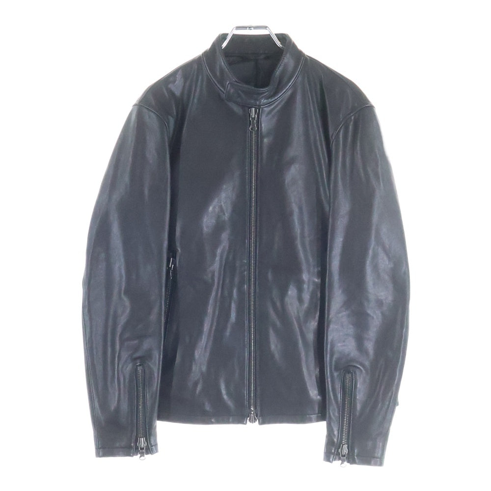 JOSEPH(ジョセフ) DOUBLE ZIP SINGLE LEATHER JACKET シングル ラムレザー レザージャケット 羊革 ブラック LWJINZ0103