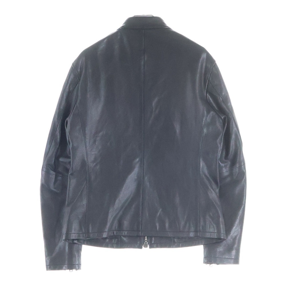 JOSEPH(ジョセフ) DOUBLE ZIP SINGLE LEATHER JACKET シングル ラムレザー レザージャケット 羊革 ブラック LWJINZ0103