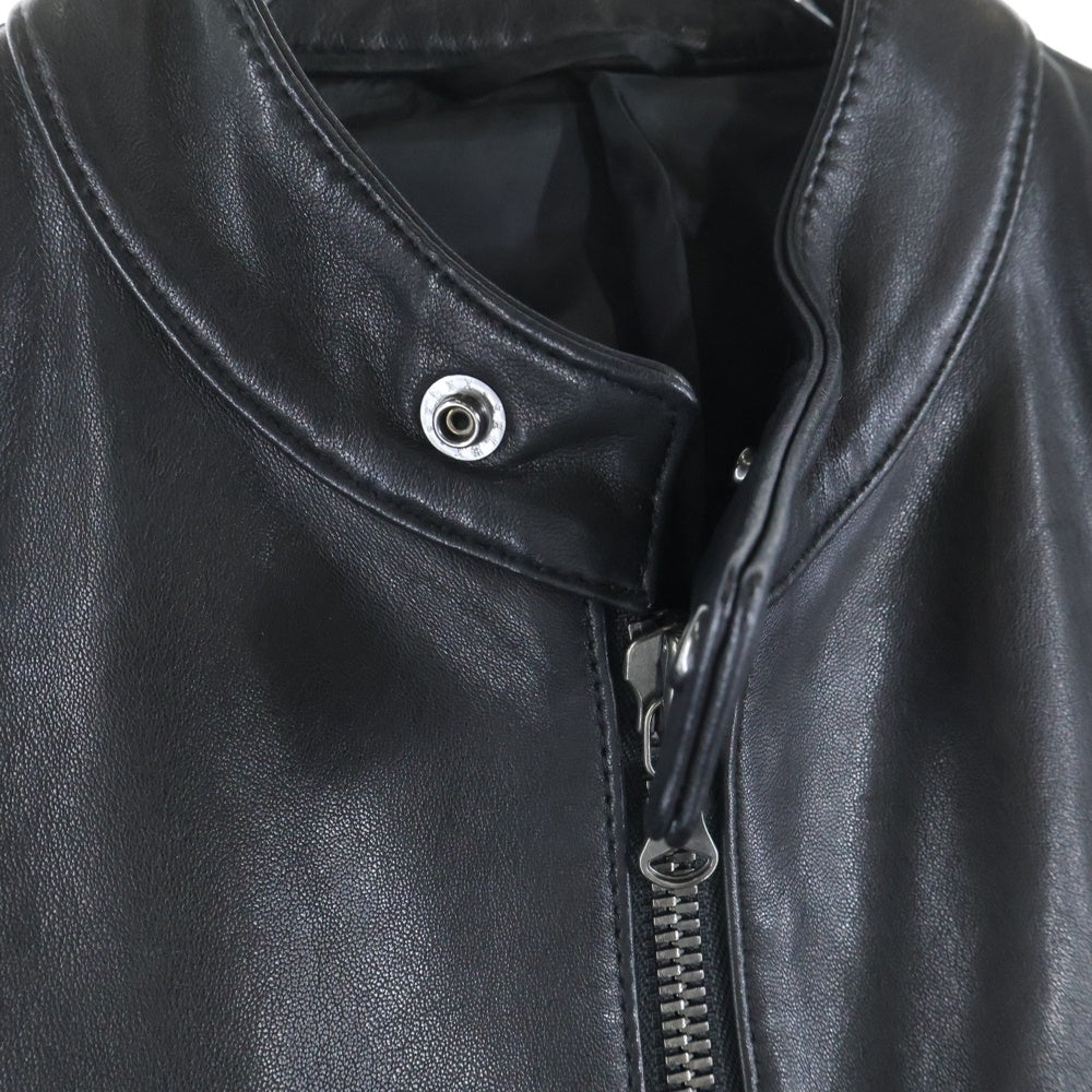 JOSEPH(ジョセフ) DOUBLE ZIP SINGLE LEATHER JACKET シングル ラムレザー レザージャケット 羊革 ブラック LWJINZ0103