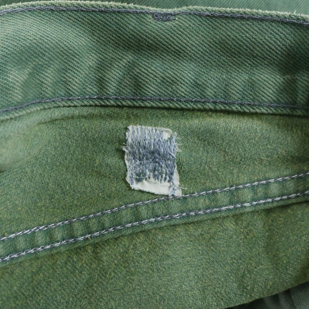 Levi's(リーバイス) 90S ボタン裏刻印571 スモールe 後染め デニムパンツ グリーン