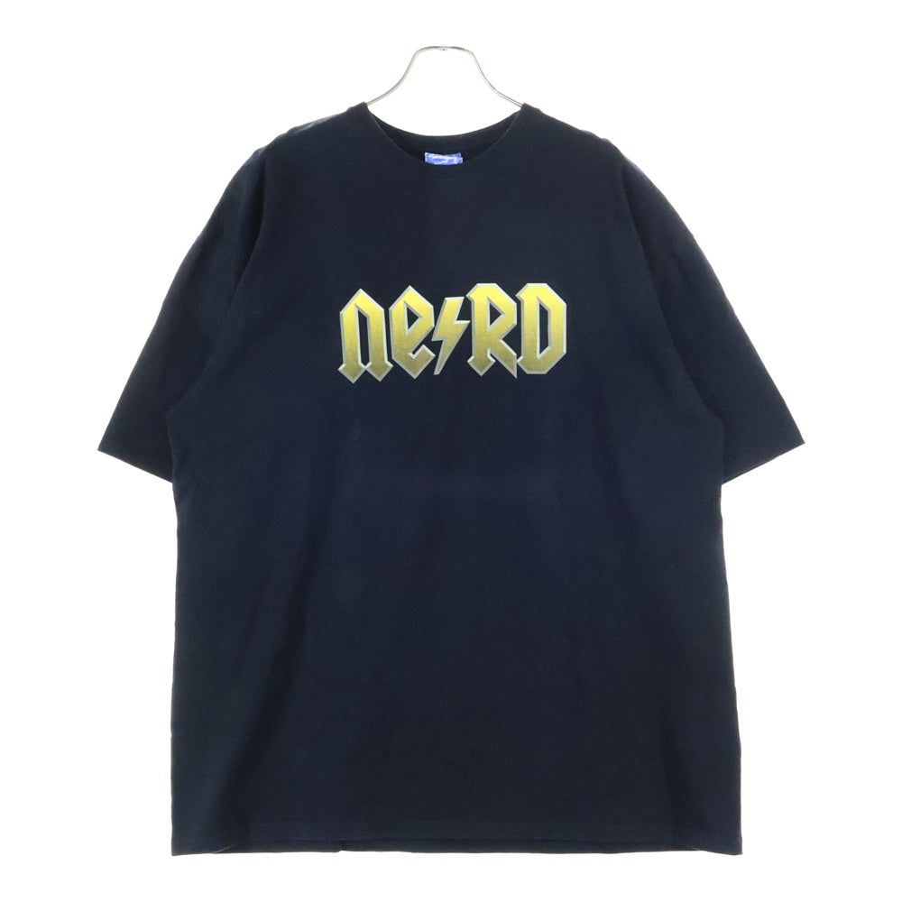 VINTAGE(ヴィンテージ) N.E.R.D Japan Tour T プリント半袖クルーネックTシャツ ブラック