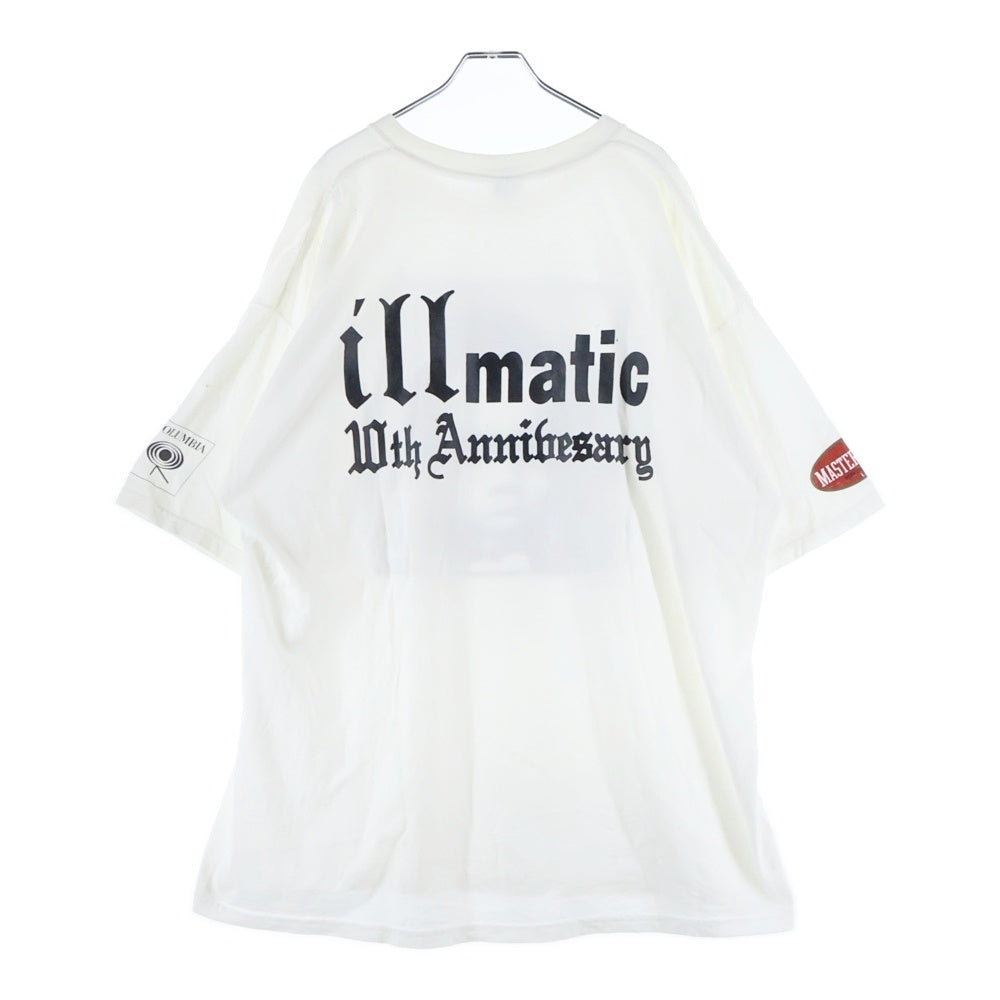 VINTAGE(ヴィンテージ) NAS illmatic 10th anniversary GILDANボディ ナズイルマティック プロモ 両面プリント半袖Tシャツ ホワイト