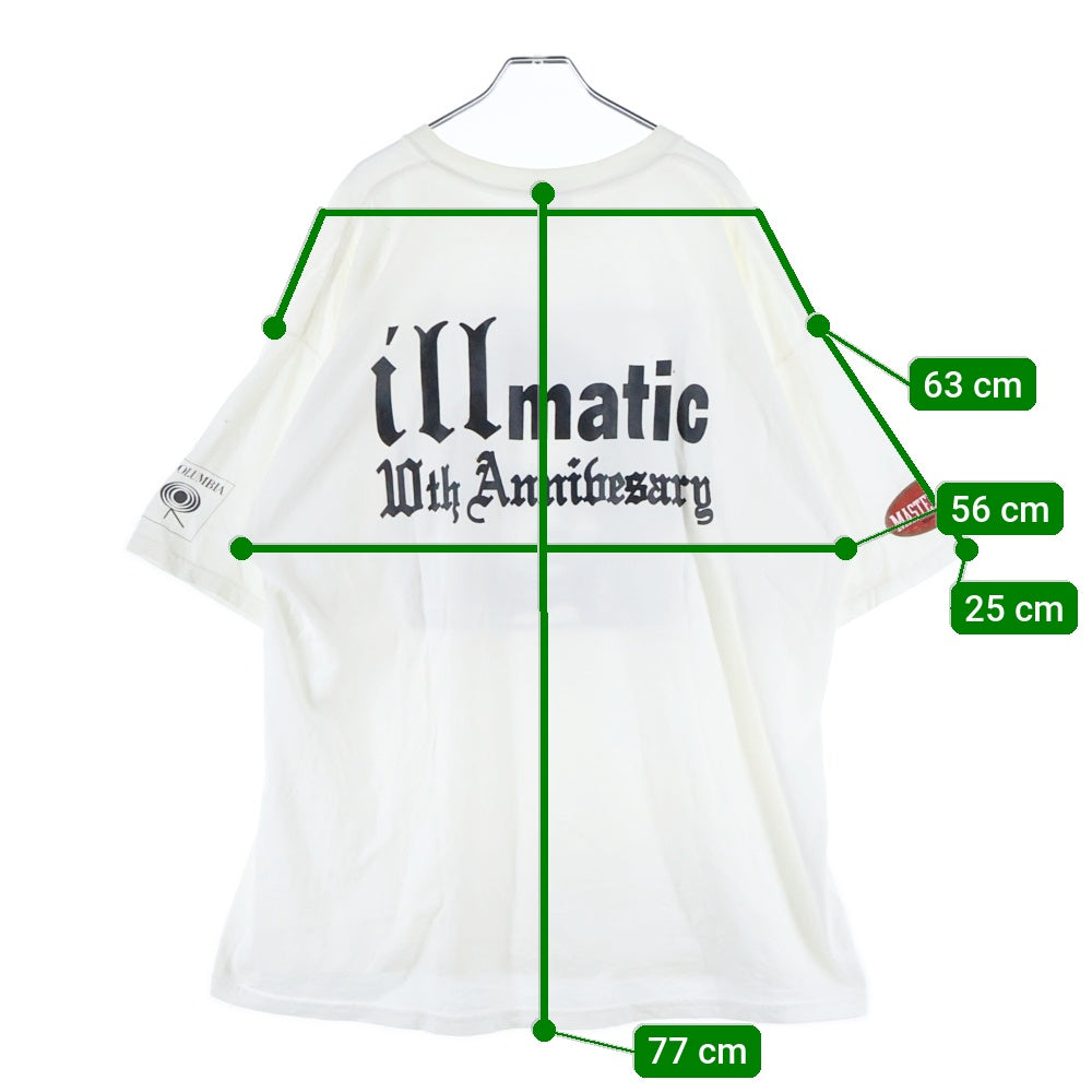 VINTAGE(ヴィンテージ) NAS illmatic 10th anniversary GILDANボディ ナズイルマティック プロモ 両面プリント半袖Tシャツ ホワイト