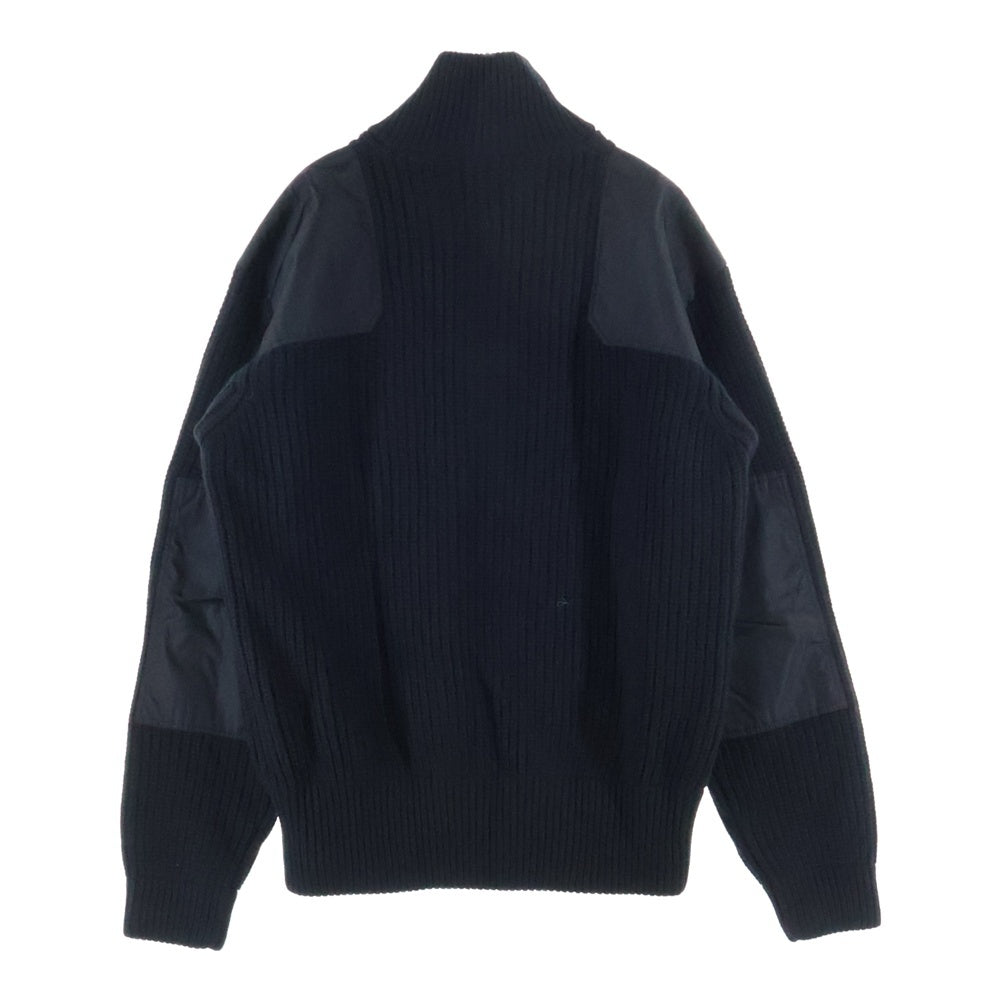 PRADA(プラダ) Wool and Cashmere Turtleneck Sweater UMR592 ウールカシミア 三角ロゴ トライアングルプレート タートルネック長袖ニットセーター ブラック