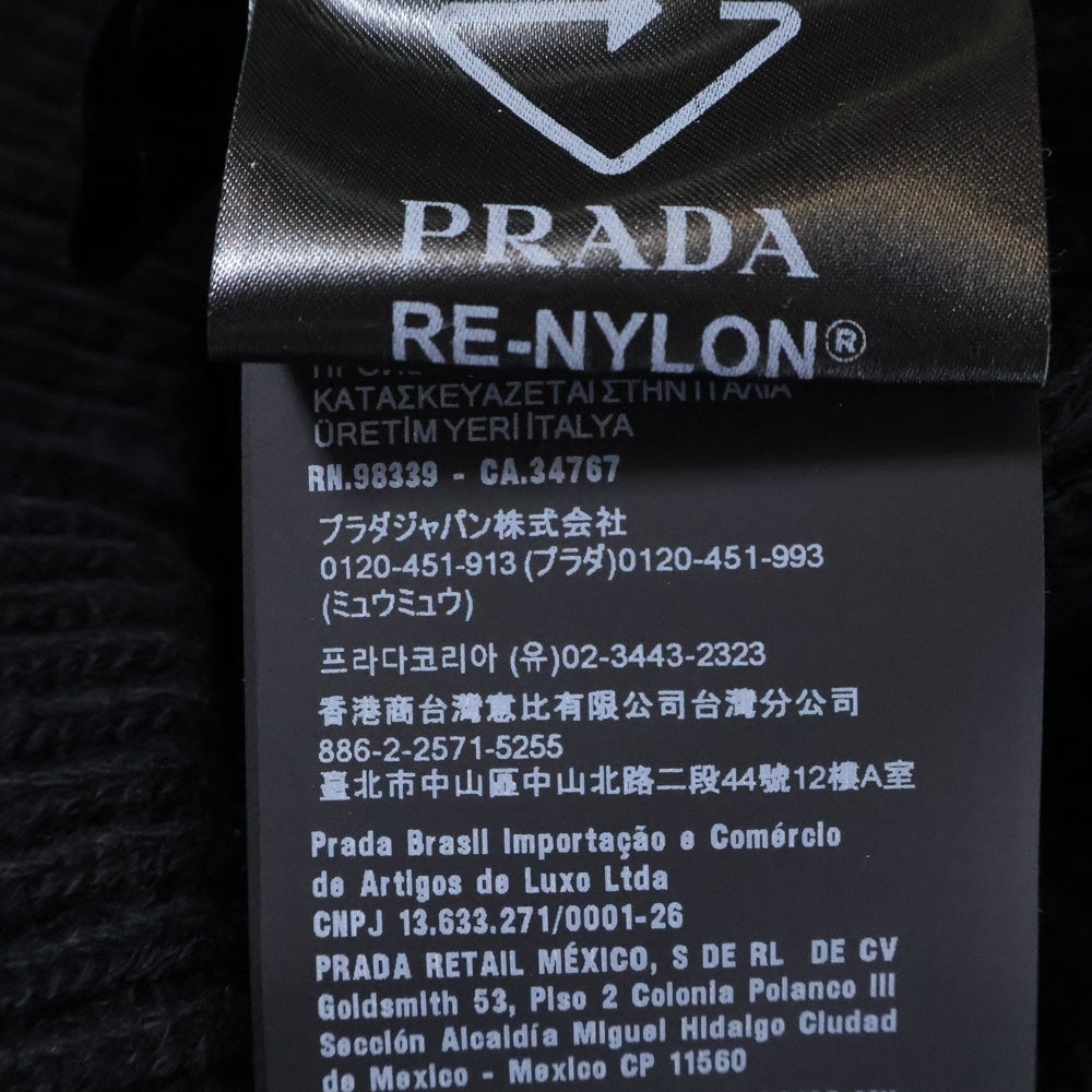 プラダ PRADA ニット タグ付 薄手 ウール ブラック 46 未使用に近い】プラダ PRADA ニット タグ付 薄手 ウール ブラック 46
