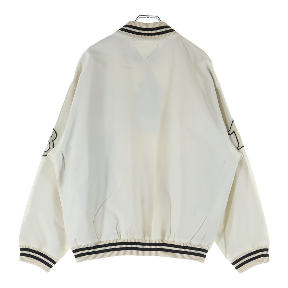 PRADA(プラダ) Women's Kid Mohair Bomber Jacket キッドモヘア ボンバージャケット パッチ付き P521PR アイボリー レディース