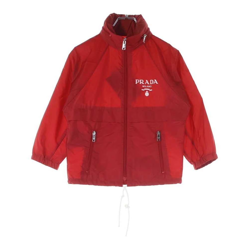 PRADA(プラダ) ライトRe-Nylon レインジャケット ロゴプリント ショート丈ナイロンジャケット レディース レッド 292022