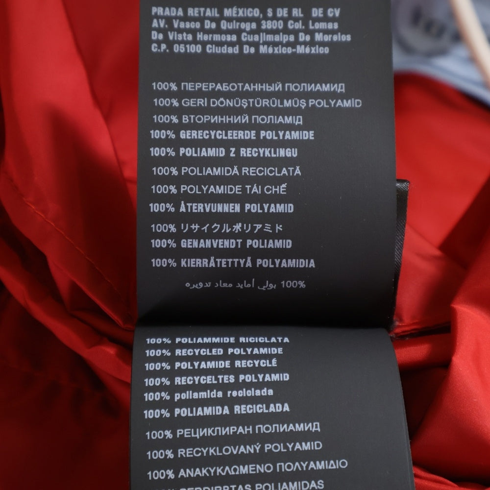 PRADA(プラダ) ライトRe-Nylon レインジャケット ロゴプリント ショート丈ナイロンジャケット レディース レッド 292022