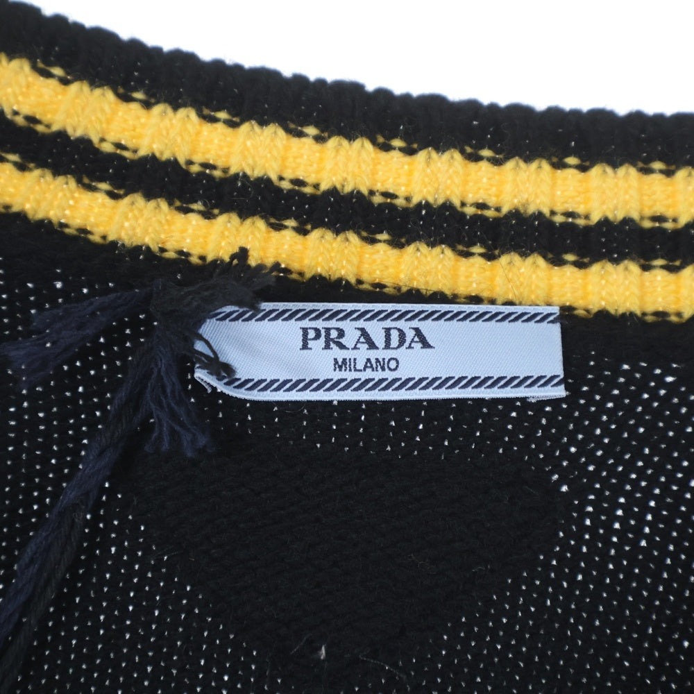 PRADA(プラダ) 24AW Women's Wool and Cashmere cardigan ウーマン ウール カシミヤ混 カーディガン ブラック P25N21 レディース