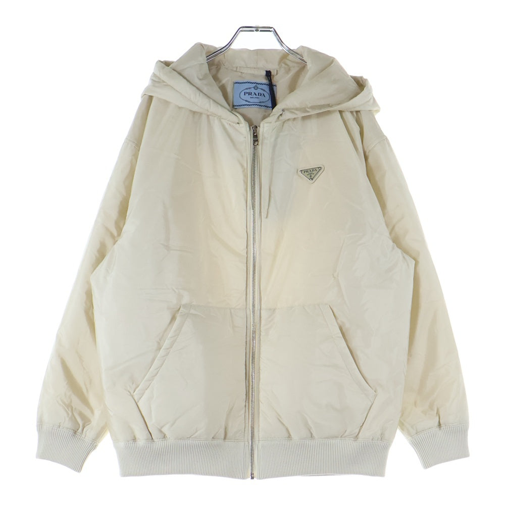 PRADA(プラダ) Re-Nylon PIUMA JACKET リナイロン ジップアップ中綿フーデッドブルゾン ジャケット アイボリー 292212