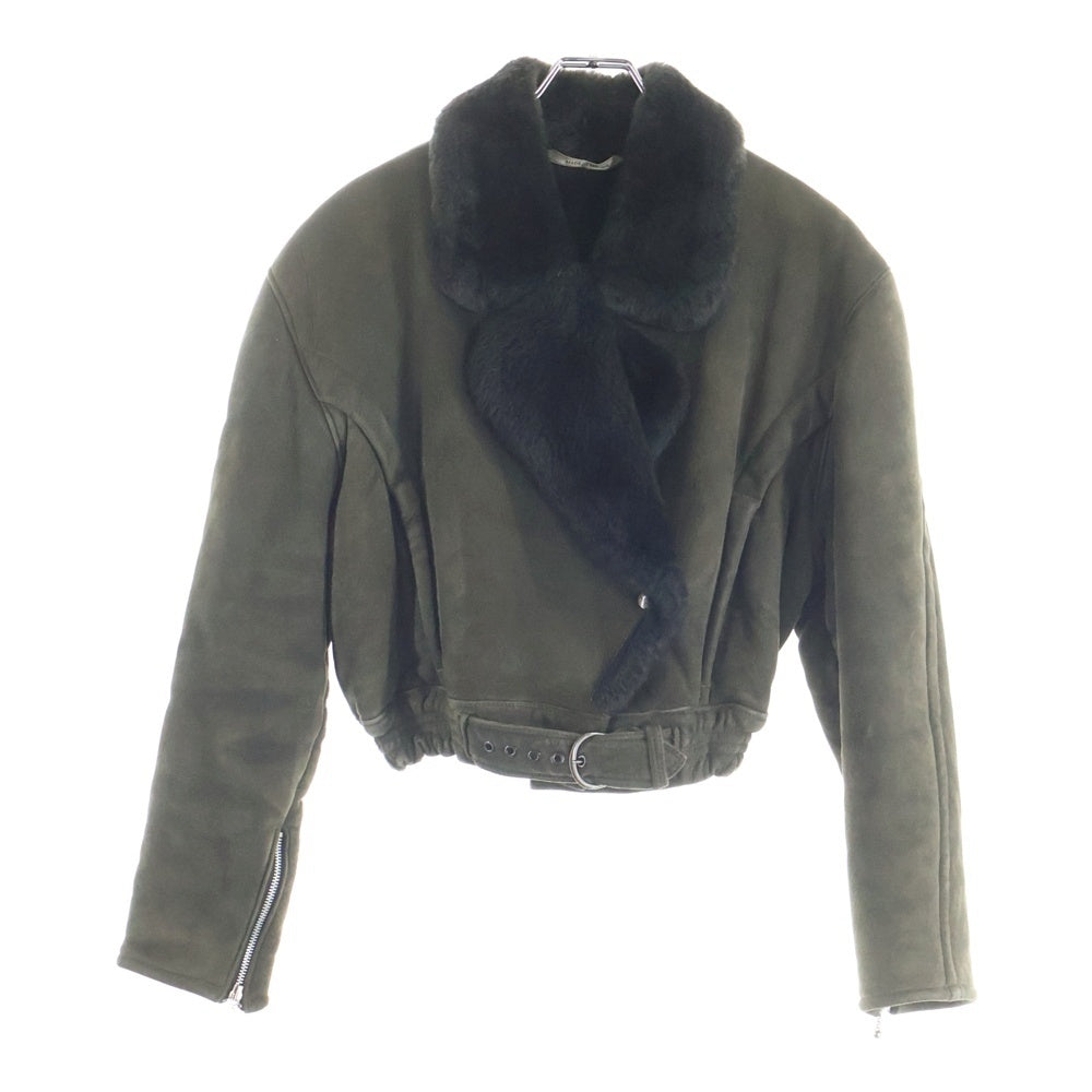 VINTAGE(ヴィンテージ) 80-90S MOUTON JACKET MADE IN FRANCE フランス製 ムートンジャケット カーキ/ブラック レディース